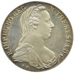 Austria, Maria Teresa, talar 1780, nowe bicie, menniczy egzemplarz