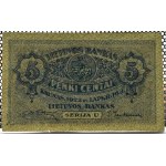 Litwa, 5 centas 1922, Kowno, seria U, bardzo rzadkie