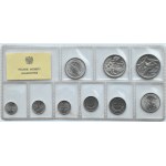 Polska, PRL, polskie monety aluminiowe, 1 grosz-5 złotych 1949-1976, Warszawa, UNC