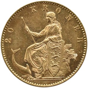 Dania, Christian IX, 20 koron 1900 VBP, Kopenhaga