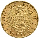 Niemcy, Badenia, Fryderyk II, 20 marek 1911 G, Karlsruhe