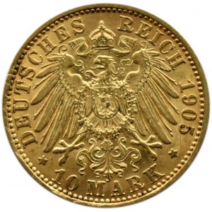Niemcy, Prusy, Wilhelm II, 10 marek 1905 A, Berlin