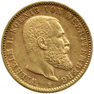 Niemcy, Wirtembergia, Wilhelm II, 20 marek 1897 F, Stuttgart