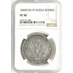 Rosja, Mikołaj I, 1 rubel 1840 HG, Petersburg, NGC VF30