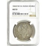 Rosja, Mikołaj I, 1 rubel 1846 PA, Petersburg, NGC AU53