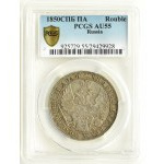 Rosja, Mikołaj I, 1 rubel 1850 PA, Petersburg, PCGS AU55