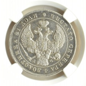 Rosja, Mikołaj I, 1 rubel 1843 A Cz, Petersburg, NGC AU