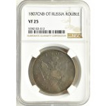 Rosja, Aleksander I, rubel 1807 SPB FG, Petersburg, NGC VF25