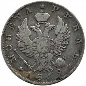Rosja, Aleksander I, rubel 1819 SPB PC, Petersburg