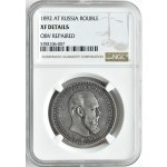 Rosja, Aleksander III, rubel 1892 AG, Petersburg, NGC XF