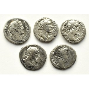 Cesarstwo Rzymskie, II w. n e, lot 5 denarów (3)
