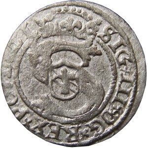Zygmunt III Waza, szeląg, 1599, Ryga, BARDZO ŁADNY