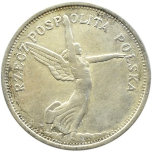 Polska, II RP, Nike, 5 złotych 1928, Warszawa, najrzadsza odmiana!