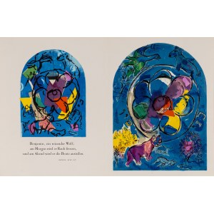 Marc Chagall, Prospekt książki Glasmalereien für Jerusalem, Andre Sauret, Monte Carlo, 1962