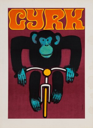 Wiktor GÓRKA, Cyrk. Małpa na rowerze, 1968 r.