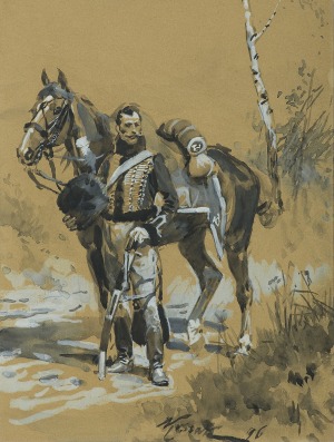 Kossak Wojciech, HUZAR WIELKIEJ ARMII, 1896