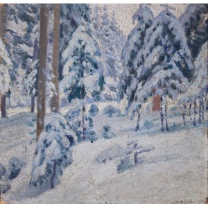 Wałach Jan, Pejzaż zimowy z Istebnej, 1921
