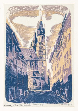 Raczyński Stanisław, Kraków. Ulica Floriańska, lata 50. XX w.