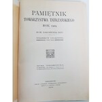 PAMIĘTNIK TOWARZYSTWA TATRZAŃSKIEGO ROK 1909