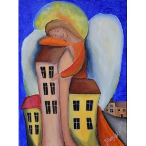 Jolanta Placzynska, Good Night from the series of paintings City Angels