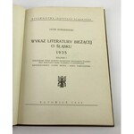 Literatura o Śląsku 1935 [dedykacja]