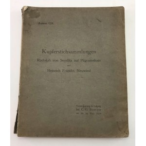 Katalog der von den verstorbenen herren kammerherr Rudolph von Seydlitz