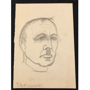 [Karykatura] Rysunek ołówkiem T. Jędrzejowski