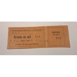 Bilet na popis uczniów TMwK 1909