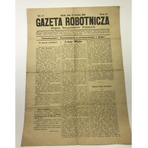 Gazeta Robotnicza Rok II Nr. 17. 23.04.1892