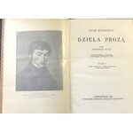 Mickiewicz Adam, Dzieła prozą tom I-V w 3 wol. [luksusowa oprawa]