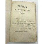Pol Wincenty Poezyje Wincentego Pola t. I-II [Wiedeń 1857]