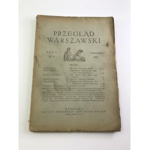 [Wyspiański] Przegląd Warszawski rok 3 nr 25 październik 1923