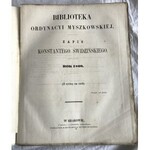 Świdzińskiego Konstantego Biblioteka Ordynacyi Myszkowskiej 1859 i 1860