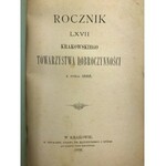 Rocznik LXVII Krakowskiego Towarzystwa Dobroczynności z roku 1885