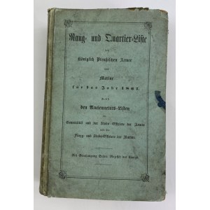 [Oficerowie Wielkopolski, Śląska, Pomorza] Rang und Quartier -Liste der Königlich
