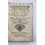 [Prawo kanoniczne] Reiffenstuel Anaklet Jus Canonicum universum Wenecja 1752