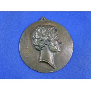 [Mickiewicz] David d'Angers Medalion z popiersiem Adama Mickiewicza, pierwsza połowa XIX w.