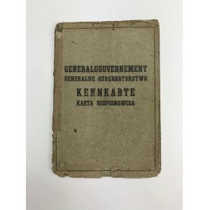 [General Government] Kennkarte Recognition card no. 4735 of Czeslaw Buczynski