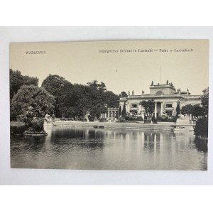 Karta pocztowa Warszawa Koningliches Schloss in Lazienki - Pałac w Łazienkach