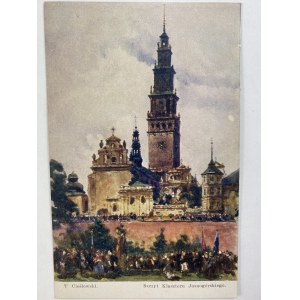 Karta pocztowa T. Cieślewski Szczyt Klasztoru Jasnogórskiego