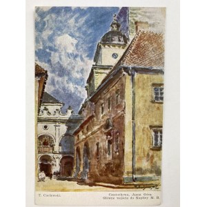 Karta pocztowa T. Cieślewski Częstochowa Jasna Góra Główne wejście