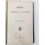 [Norwid Cyprian Kamil] Poezye. Pierwsze wydanie zbiorowe [Lipsk 1863]