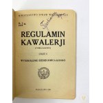 Regulamin Kawalerji (Tymczasowy) część II Wyszkolenie szeregowca konno Warszawa 1926 [podpis Tyszkiewicz]