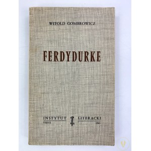 Gombrowicz Witold - Ferdydurke - Instytut Literacki - Paryż 1969