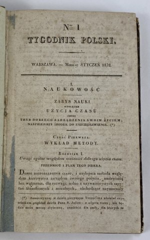 [Pszczoły] Tygodnik Polski nr 1-12, styczeń - marzec 1832