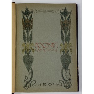 [Wyspianski] Krakauer Jahrbuch 1900 [Lithographierter Einband von Stanislaw Wyspianski].