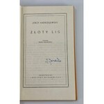 [Autograf] Andrzejewski Jerzy, Złoty lis [seria Biblioteka Jednorożca]