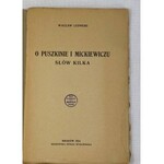 [Mickiewicz] Lednicki O Puszkinie i Mickiewiczu [Ex libris M. Pszoma]