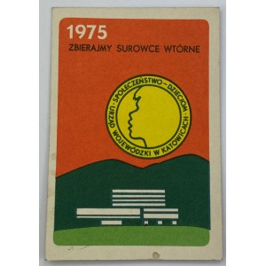 Kalendarzyk Zbierajmy Surowce Wtórne 1975 Urząd Wojewódzki w Katowicach