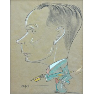Artysta nieokreślony (1 poł. XX w.), Karykatura mężczyzny